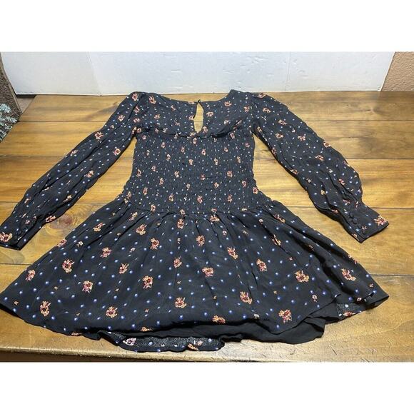 Free People Two Faces Mini Dress Black Floral Size XS - Picture 11 of 12